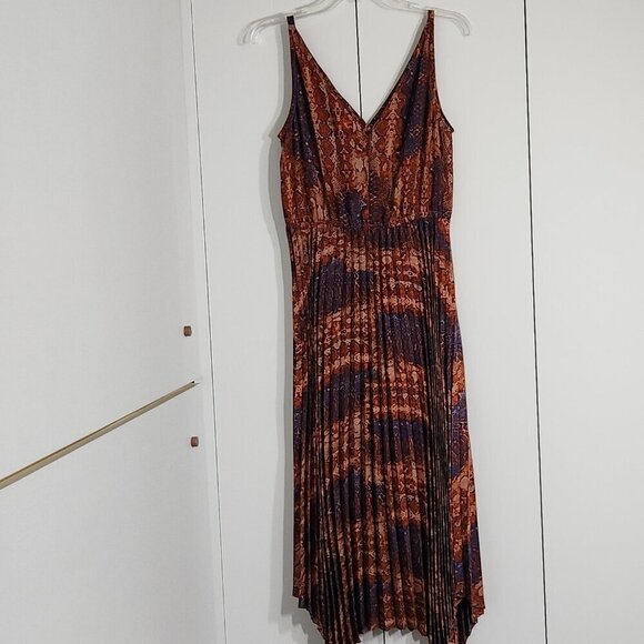 Nanette Lepore Dress Women's Size 8 Sleeveless Pleated with Front Buttons - Picture 4 of 4